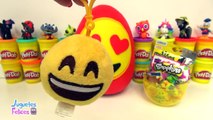2 Huevos Sorpresas Gigantes de Emoji en Español de Plastilina Play Doh