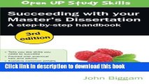 Read Succeeding With Your Master s Dissertation: A Step-By-Step Handbook  Ebook Free