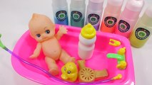 DIY How To Make Baby Doll Colors Bubble Bath Time Bubble Surprise Toys Learn Colors