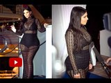 Kim Kardashian Flaunting Her Figure In Sheer Lace Dress