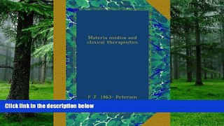 Big Deals  Materia medica and clinical therapeutics  Best Seller Books Best Seller