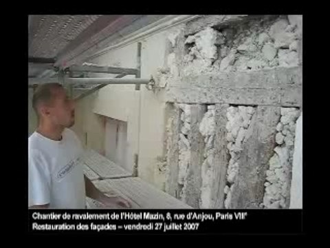 Chantier de restauration de l'Hôtel Mazin (1726 - 1728)