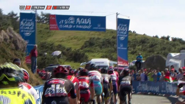 The breakaway in / La fuga en Alto Aguiña - Etapa / Stage 13 (Bilbao / Urdax-Dantxarinea) - La Vuelta a España 2016