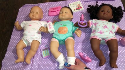 American Girl Bitty Baby and Pleasant Company Our New Baby Doll Comparison and New Socks!