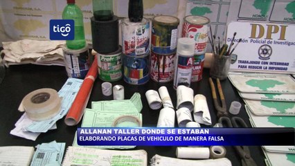 VIDEO: Placas falsas elaboraban en un taller en Cofradía