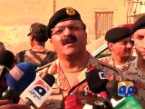 DG Rangers Maj Gen Bilal Akbar on the killing of 3 Rangers in Karachi - Geo Feeds - 20 November 2015