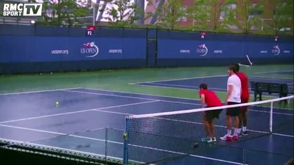 US Open - Monfils improvise un tennis-pétanque sous la pluie