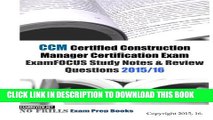 [PDF] CCM Certified Construction Manager Certification Exam ExamFOCUS Study Notes   Review