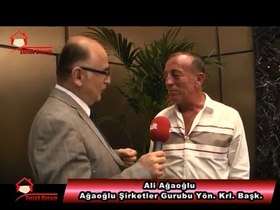 Ali Ağaoğlu Ağaoğlu Maslak 1453 projesinde  teslim öncesi gala yemeğinde emlakdream röportajı