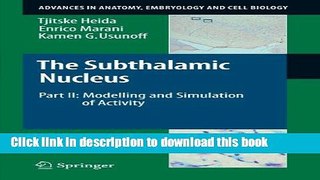 [PDF] The Subthalamic Nucleus: Part II: Modelling and Simulation of Activity (Advances in Anatomy,