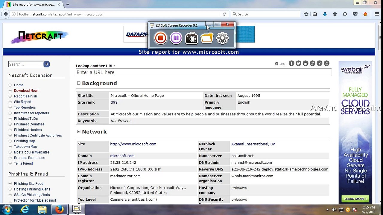 Netcraft Site Server Details