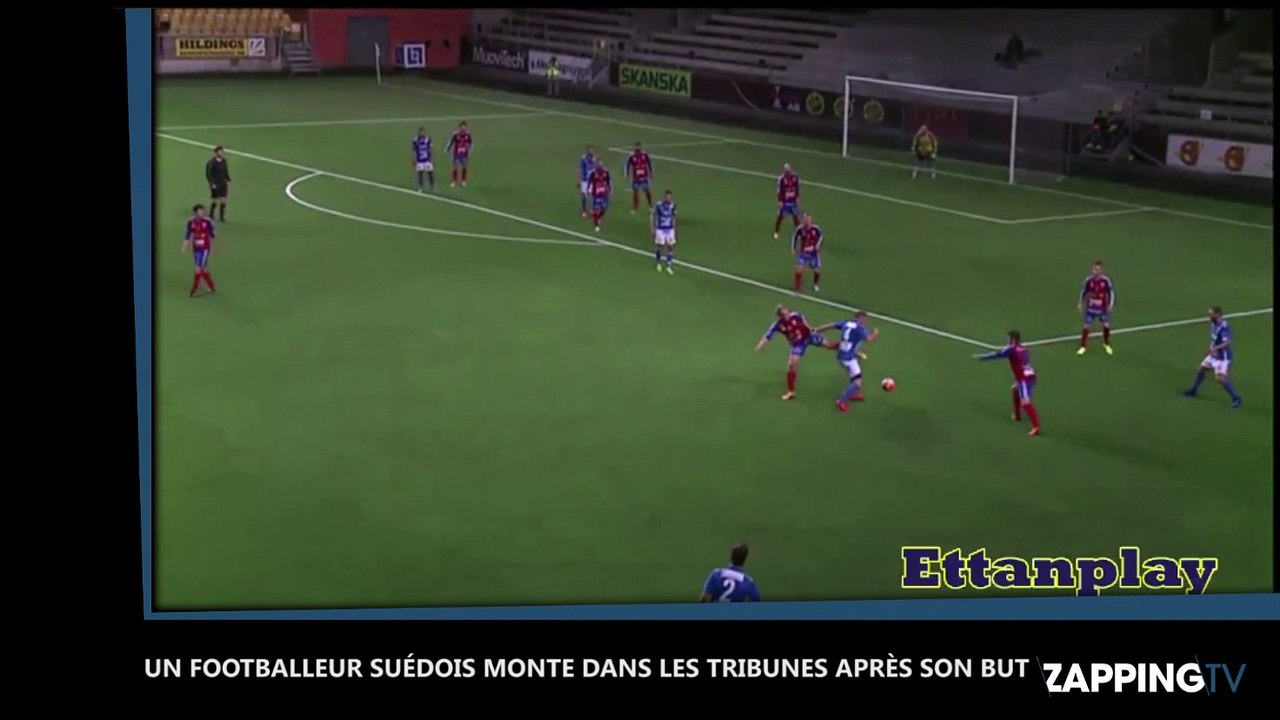 Suède : Il marque un but et file en tribune pour s'applaudir, les images insolites  ! (Vidéo)