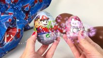 Easter Eggs Learn Sizes with Surprise Eggs Opening HUGE JUMBO Chocolate Egg Kinder Surprise