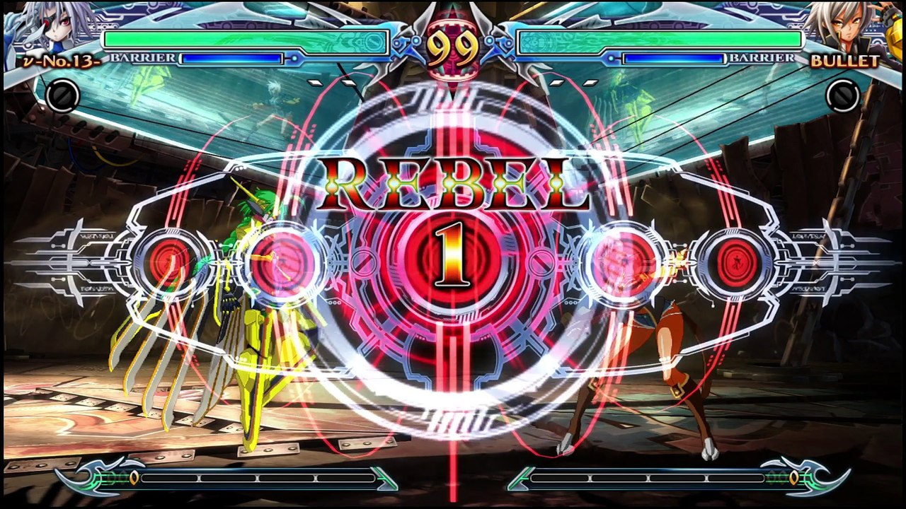BlazBlue: Chrono Phantasma Extend Nu-13 vs Bullet review footage by Classic Game Room