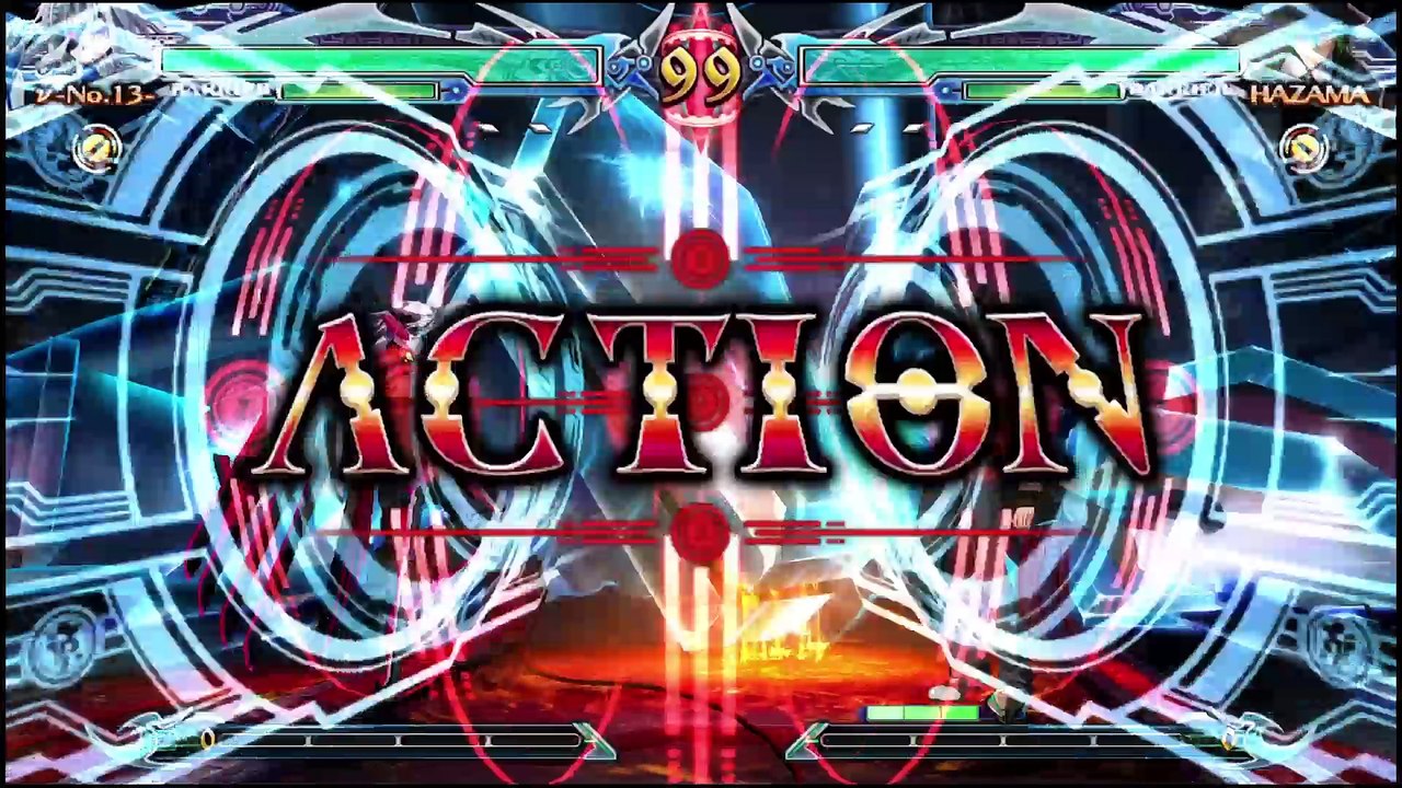 BlazBlue: Chrono Phantasma Extend Nu-13 vs Hazama review footage by Classic Game Room