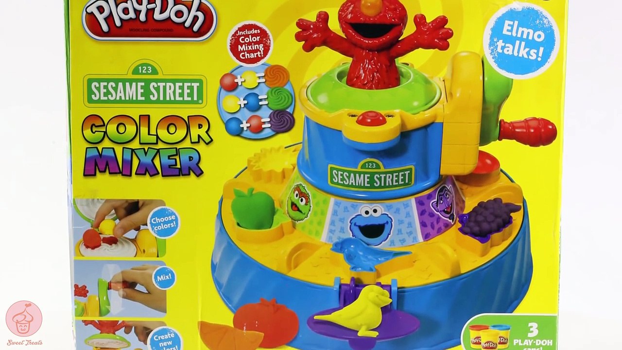 Play doh ELMO Color Mixer LEARN & PLAY Colors & Numbers Sesame Street ...