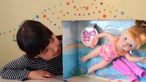 Baby Born Mummy I can Swim Doll -Baby Born Doll reall swims in the bath | TheChildhoodLife