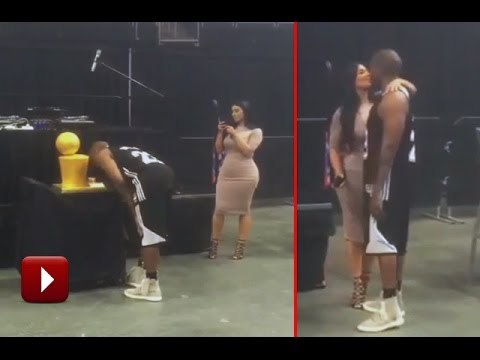 Kanye West Blows Out Candles & Kisses Kim Kardashian In Birthday