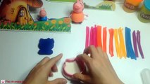 PLAY DOH ice creams - Make HELLO KITTY rianbow ice cream for Peppa Pig funny toys :)