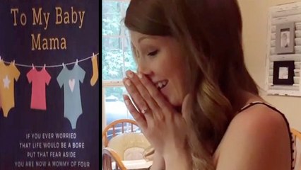 Unique Pregnancy Announcement Surprises Wife With Fourth Baby Boy
