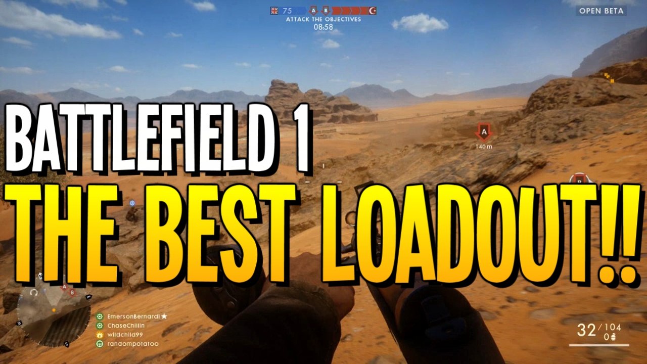 Battlefield 1: MP 18 BEST LOADOUT (Multiplayer Gameplay)