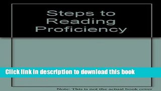 Read Steps to reading proficiency: Preview skimming, rapid reading, skimming and scanning,