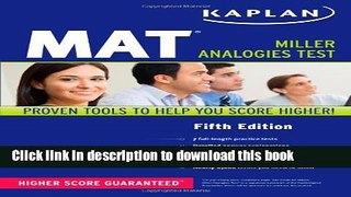 Read Kaplan MAT (Kaplan Test Prep)  Ebook Free