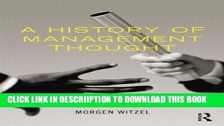 [New] A History of Management Thought Exclusive Full Ebook