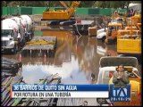 36 barrios de Quito sin agua por rotura de tubería