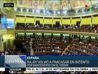 España: Rajoy vuelve a fracasar en intento por mantenerse en el gob.