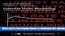 [Download] Interest Rate Modeling. Volume 1: Foundations and Vanilla Models Free Ebook