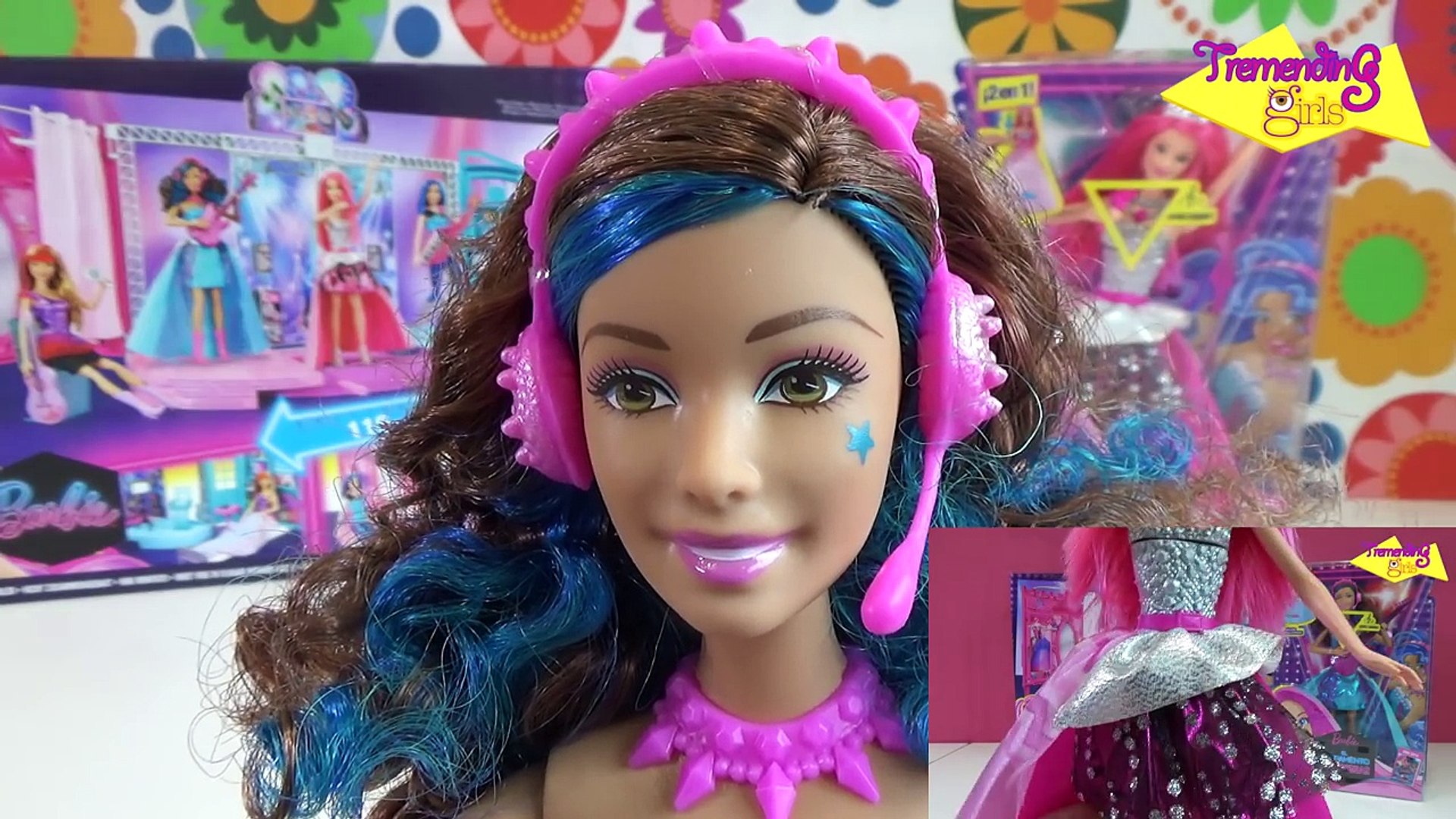Barbie Campamento Pop Muñeca Erika - juguetes Barbie en español toys - Barbie in Rock`n Royals Doll - Dailymotion Video