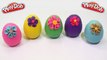 Play Doh Eggs Flower - Kinder surprise eggs lego toys and peppa pig español toys - Creative video for kids