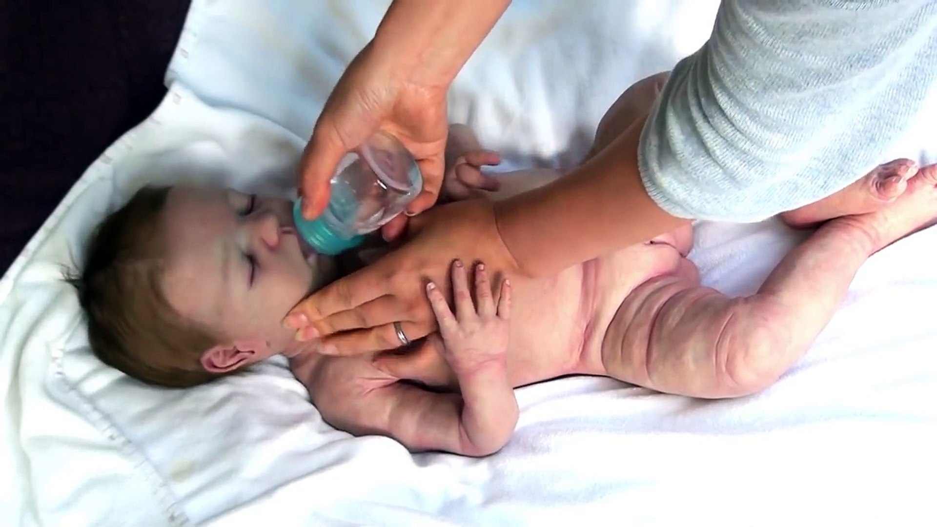 Testing Drink & Wet System - 22” Full Body Silicone Baby Doll Antoinette #5  of 6 By An Huang - Dailymotion Video