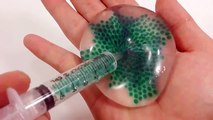 DIY How To Make 'Colors Bubble Syringe Orbeez Slime Glue Water Balloons' Learn Colors Slime Orbeez