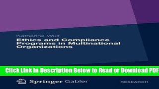 [Get] Ethics and Compliance Programs in Multinational Organizations Popular Online