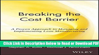 [Get] Breaking the Cost Barrier: A Proven Approach to Managing and Implementing Lean Manufacturing