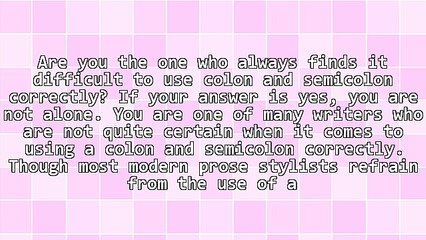 Difference Between Colon and Semicolon