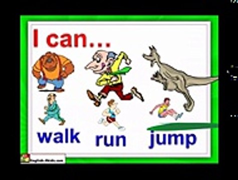 English for children ESL Kids Lessons Action verbs can and can t modals !