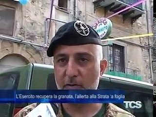 L'esercito recupera la granata allerta alla Strata a foglia