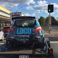 Loco energy drink racing car on road