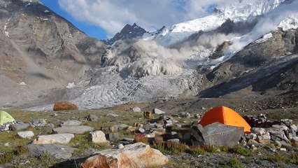 Avalanche impressionnante en Inde