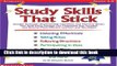 Read Study Skills That Stick: Surefire Strategies, Reproducible Checklists, and Planning Sheets