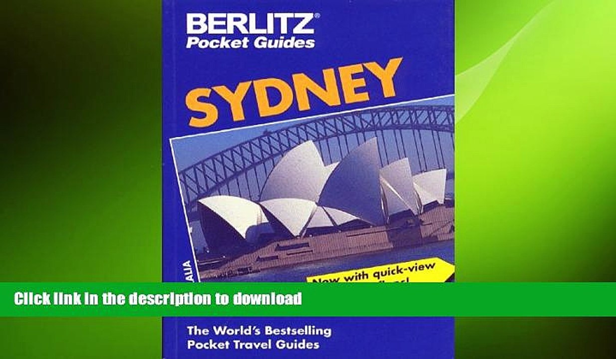 READ THE NEW BOOK Berlitz Sydney (Berlitz Pocket Guides) READ EBOOK