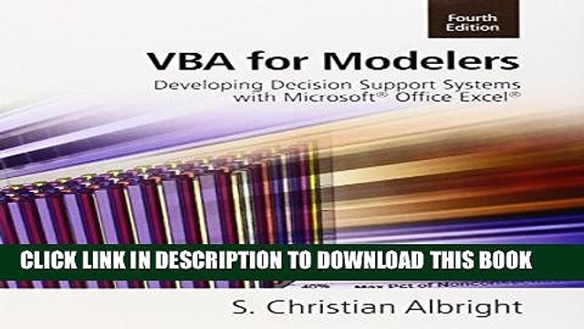 [PDF] VBA for Modelers: Developing Decision Support Systems (with Microsoft Office Excel Printed