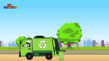 garbage truck videos for children - green trash truck videos for children - rubbish trucks for kids