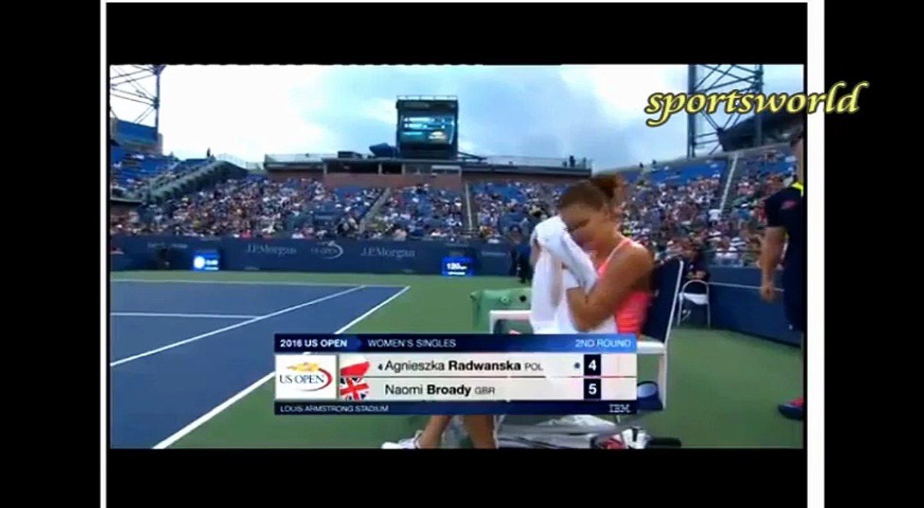US OPEN TENNIS 2016 a.radwanska vs naomi  broady,SPORTS WORLD