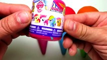 Play Doh Ice Cream Cups Surpise Eggs Minnie Mouse Fashems My Little Pony LPS Helados de plastilina