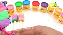 Play Doh Popsicles Scoops Ice Cream Maker Play doh Rainbow Colors For Nursery Children