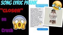 Song Lyrics Text Prank on Crush - 